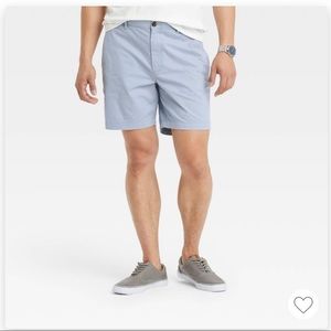 Men’s Target Slim Fit Linden Chino Shorts Goodfellow & Co, 7” inseam, light blue